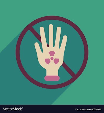 Flat web icon with long shadow toxic symbol vector image
