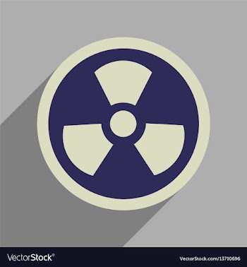 Flat web icon with long shadow toxic symbol vector image