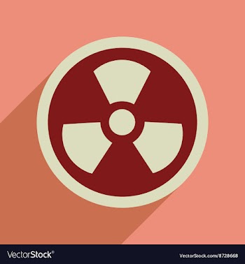 Flat web icon with long shadow toxic symbol vector image