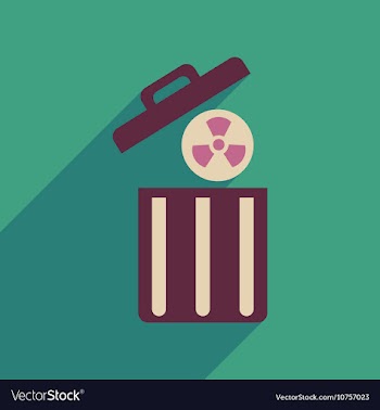 Flat web icon with long shadow toxic waste vector image