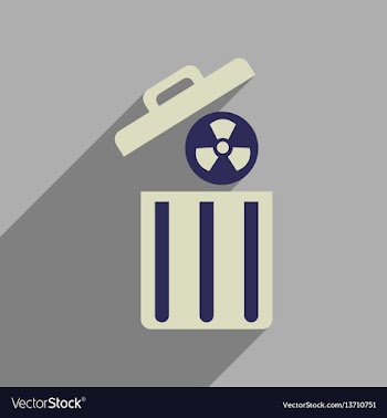 Flat web icon with long shadow toxic waste vector image
