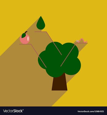 Flat web icon with long shadow tree infographics vector image