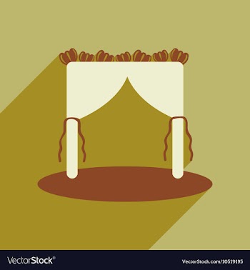 Flat web icon with long shadow wedding arch vector image