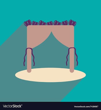 Flat web icon with long shadow wedding arch vector image