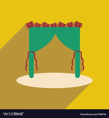 Flat web icon with long shadow wedding arch vector image