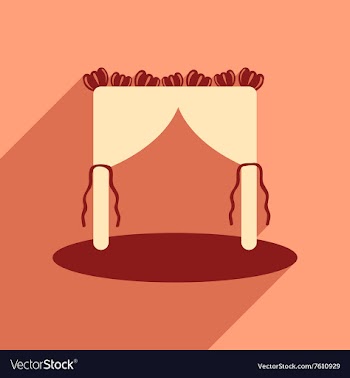 Flat web icon with long shadow wedding arch vector image