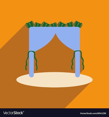 Flat web icon with long shadow wedding arch vector image
