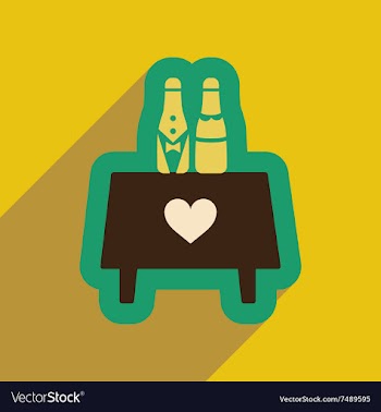 Flat web icon with long shadow wedding bottles vector image