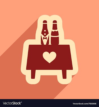 Flat web icon with long shadow wedding bottles vector image
