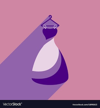 Flat web icon with long shadow Wedding Dress vector image