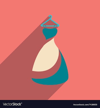 Flat web icon with long shadow Wedding Dress vector image