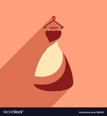 Flat web icon with long shadow Wedding Dress vector image