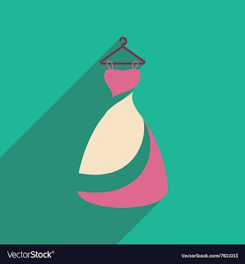 Flat web icon with long shadow Wedding Dress vector image