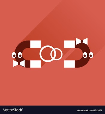 Flat web icon with long shadow wedding rings vector image