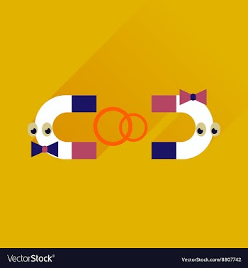 Flat web icon with long shadow wedding rings vector image