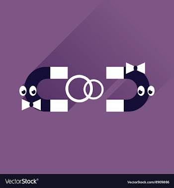Flat web icon with long shadow wedding rings vector image