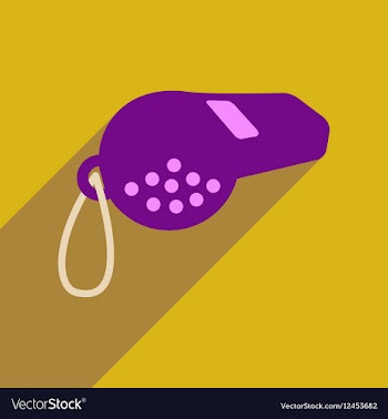 Flat web icon with long shadow whistle vector image