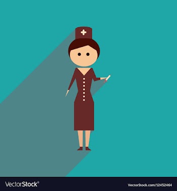 Flat web icon with long shadow woman doctor vector image