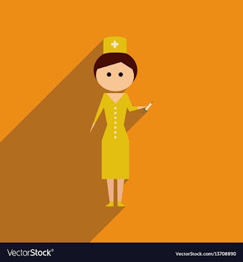 Flat web icon with long shadow woman doctor vector image