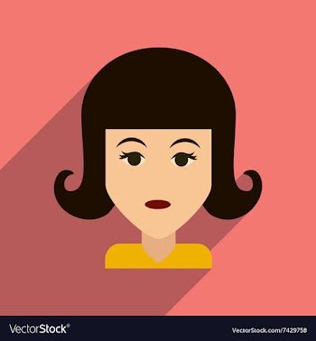 Flat web icon with long shadow women haircut vector image