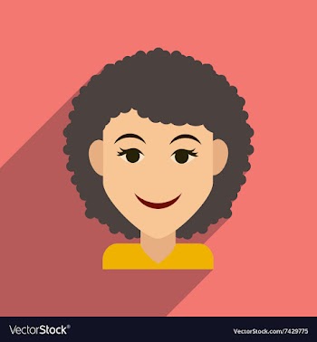 Flat web icon with long shadow women haircut vector image