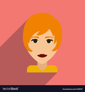 Flat web icon with long shadow women haircut vector image