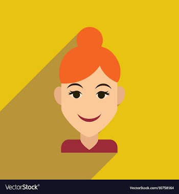 Flat web icon with long shadow women s haircut vector image