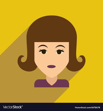 Flat web icon with long shadow women s haircut vector image