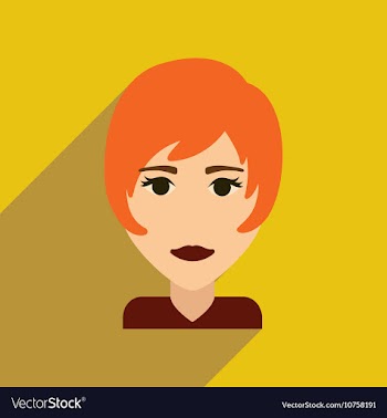 Flat web icon with long shadow women s haircut vector image