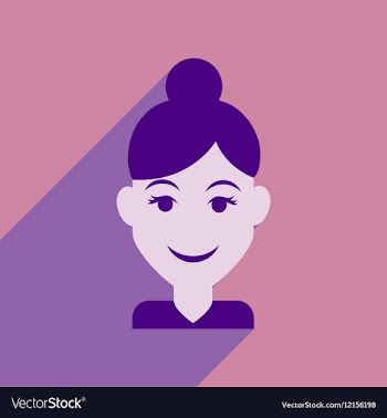 Flat web icon with long shadow women s haircut vector image