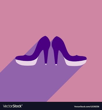 Flat web icon with long shadow women s shoes vector image
