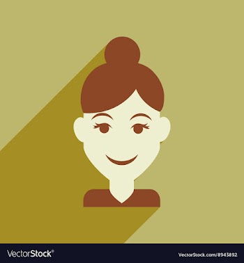 Flat web icon with long shadow womens haircut vector image