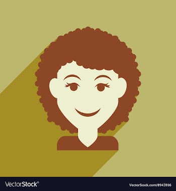 Flat web icon with long shadow womens haircut vector image