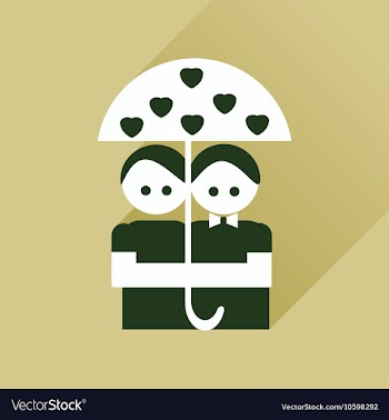 Flat web icon with long shadow young couple vector image