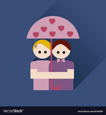 Flat web icon with long shadow young couple vector image