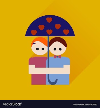 Flat web icon with long shadow young couple vector image
