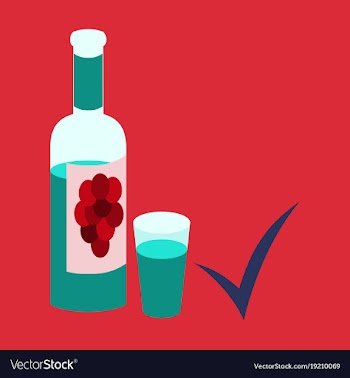 Flat wine bottle it can serve as a layout for vector image