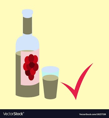 Flat wine bottle it can serve as a layout for vector image
