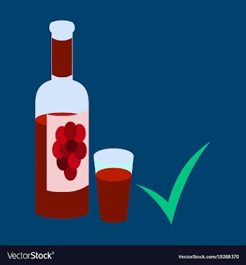 Flat wine bottle it can serve as a layout for vector image
