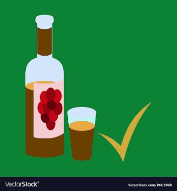 Flat wine bottle it can serve as a layout for vector image
