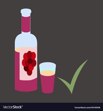 Flat wine bottle it can serve as a layout for vector image