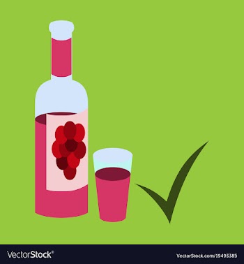 Flat wine bottle it can serve as a layout for vector image
