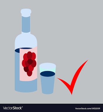 Flat wine bottle it can serve as a layout for vector image