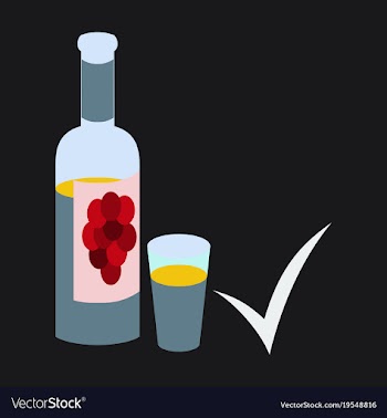 Flat wine bottle it can serve as a layout for vector image