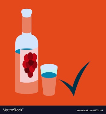 Flat wine bottle it can serve as a layout for vector image