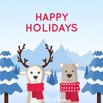 Flat winter background