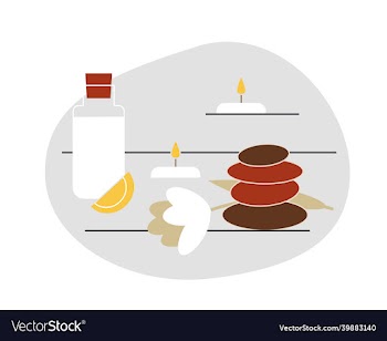 flat with items for thai massage spa