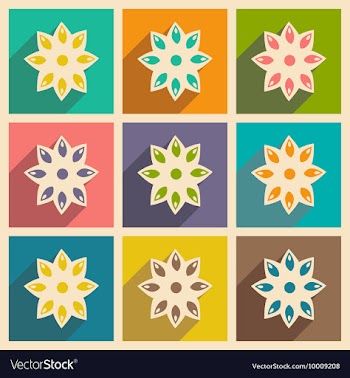 Flat with shadow concept and mobile application vector image