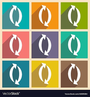 Flat with shadow concept and mobile application vector image