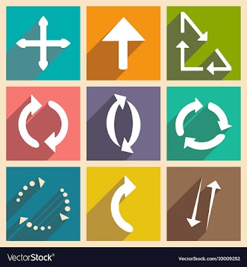 Flat with shadow concept and mobile application vector image